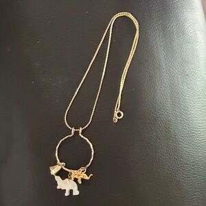 16 inch Gold filled chain with Elephant Pendants